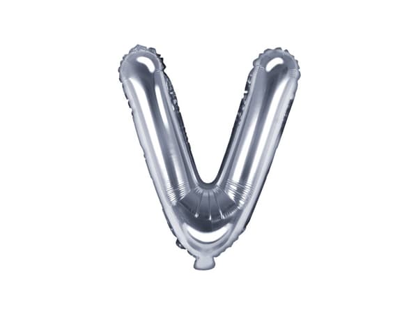 Folieballong bokstav V silver (35cm)