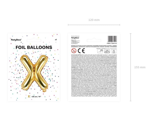 Folieballong bokstav X lila (35cm)