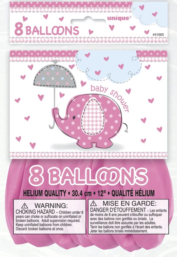 Set 8 ballonger rosa - Umbrellaphants Pink