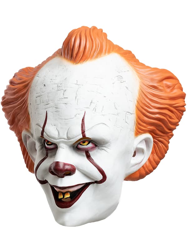Funidelia | Pennywise Maske - It kapitel to OFFICIELLE til kvinder og mænd ▶ Pennywise, Gyserfilm, Killer clown, Gyser, tilbehør til kostume