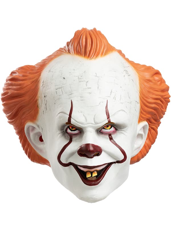 Funidelia | Pennywise Maske - It kapitel to OFFICIELLE til kvinder og mænd ▶ Pennywise, Gyserfilm, Killer clown, Gyser, tilbehør til kostume