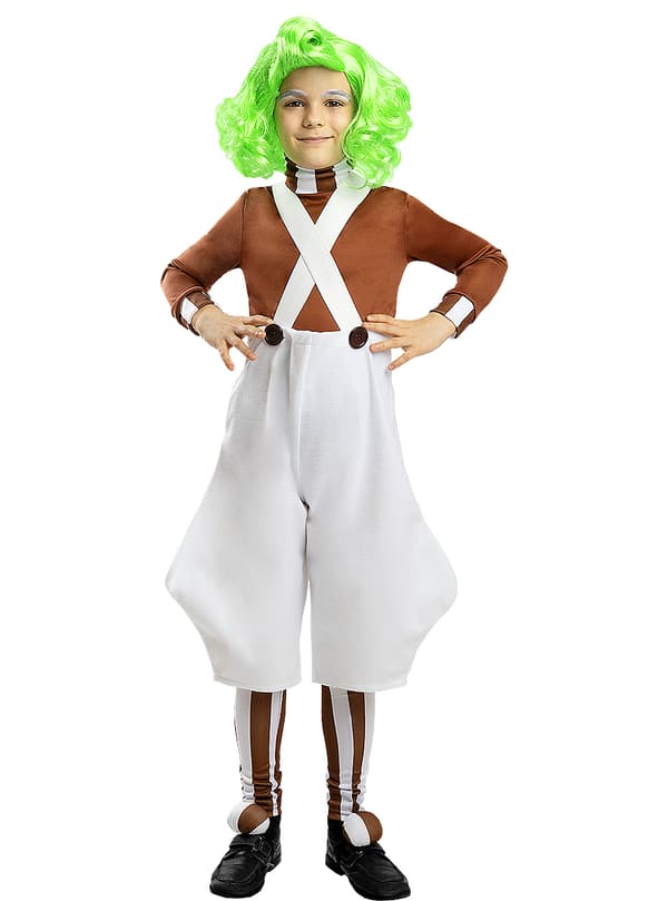 Oompa Loompa kostyme til gutter - Charlie og sjokoladefabrikken