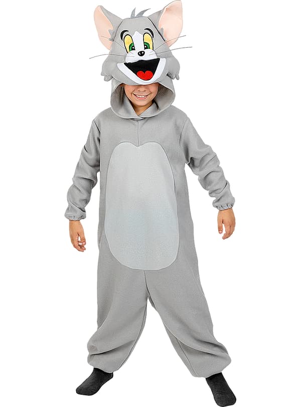 FUNIDELIA Tom Kostume - Tom  Jerry til piger og drenge - Grå / Sølv