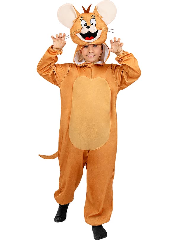 FUNIDELIA Jerry Kostume - Tom  Jerry til piger og drenge - Brun