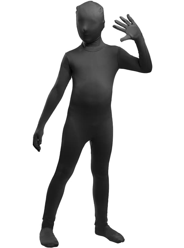 Second Skin  Kostume i Sort til Børn 10-12 years