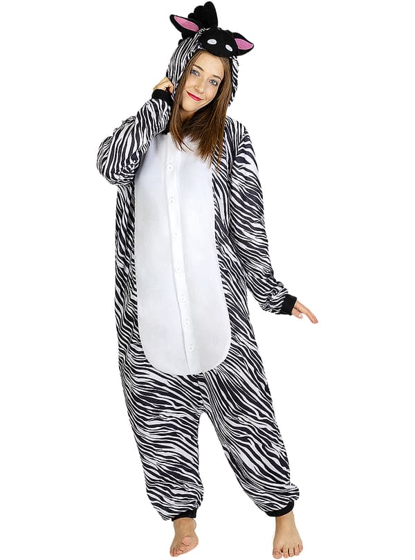 Onesie Zebra Kostume S-M
