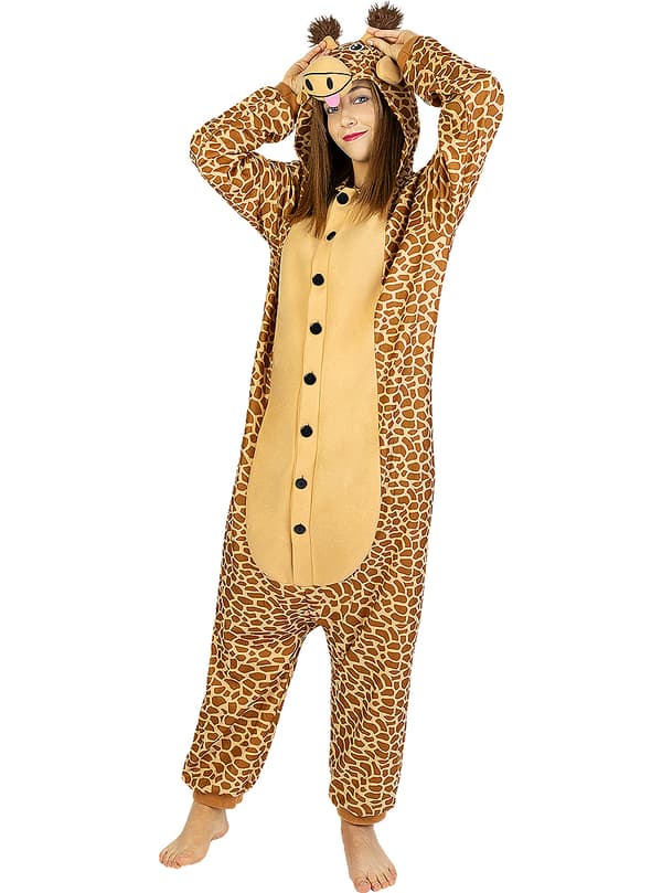 Onesie Giraff Maskeraddräkt för vuxen S-M