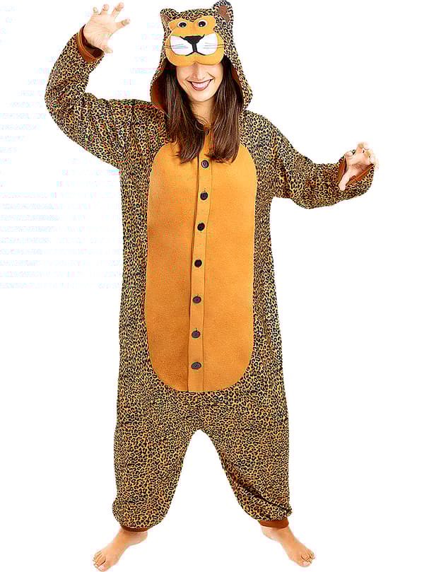 Onesie Leopard Maskeraddräkt för vuxen
