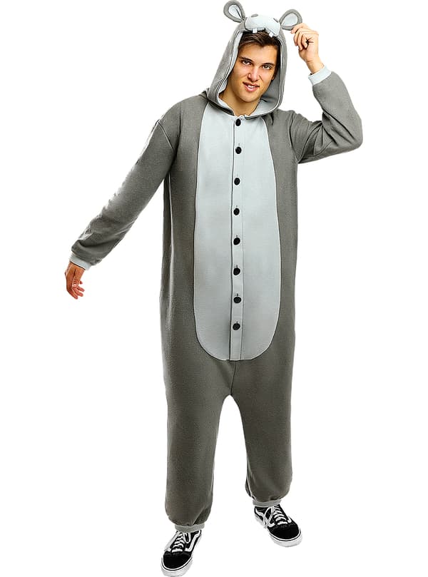 Onesie Flodhäst Maskeraddräkt för vuxen