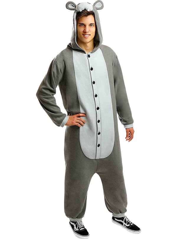 Onesie Flodhäst Maskeraddräkt för vuxen
