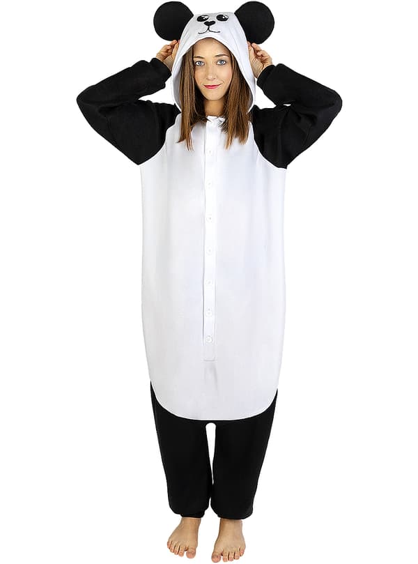 Onesie Panda Maskeraddräkt för vuxen S-M