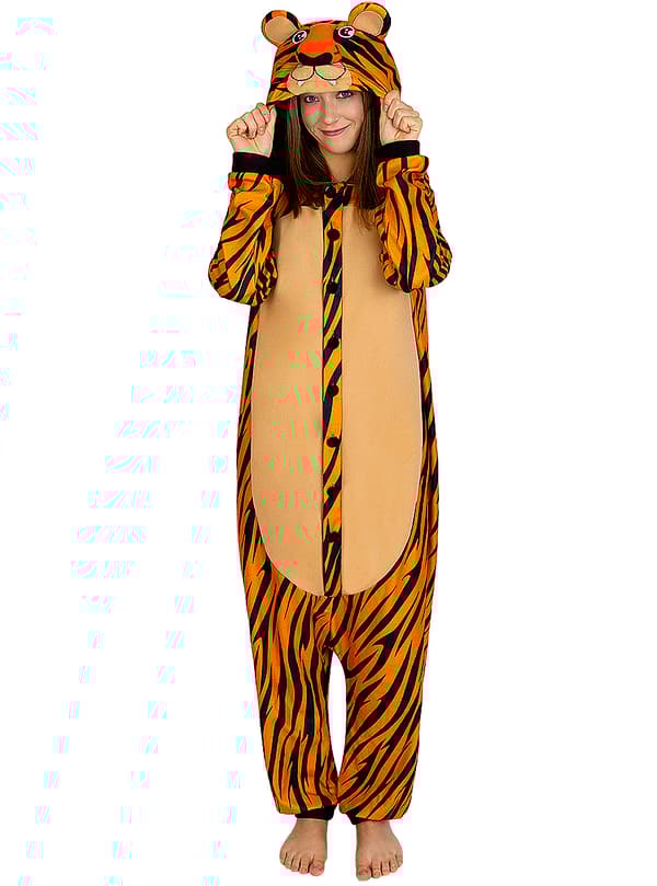 Onesie Tiger Maskeraddräkt för vuxen