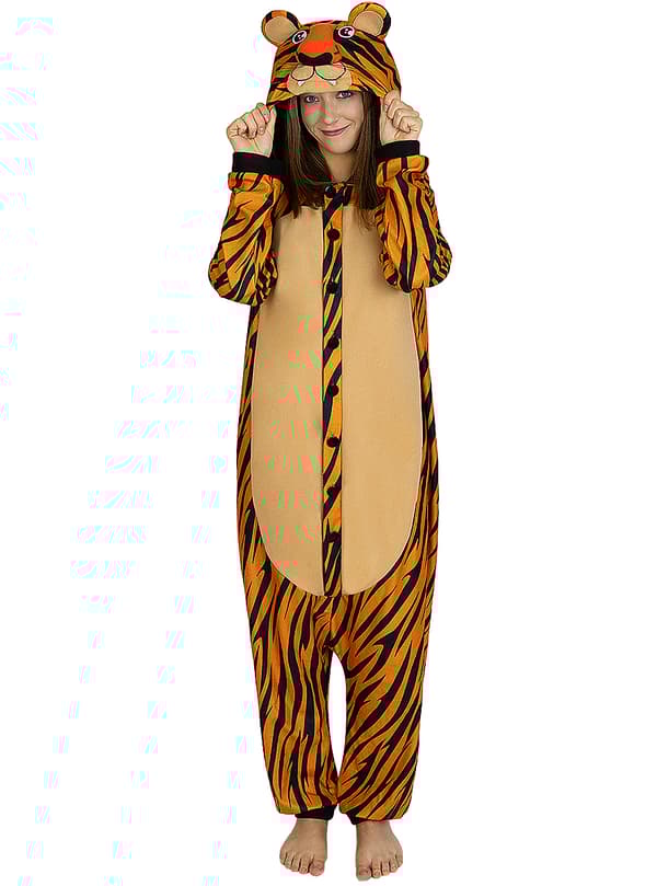 Onesie Tiger Maskeraddräkt för vuxen