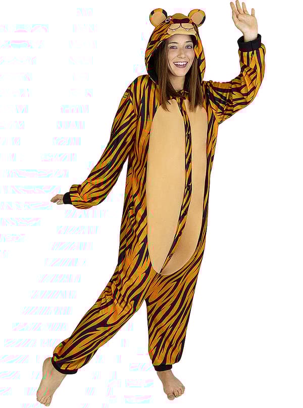 Onesie Tiger Maskeraddräkt för vuxen