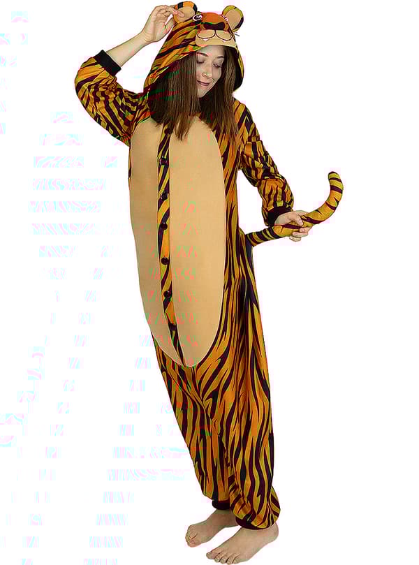 Onesie Tiger Maskeraddräkt för vuxen