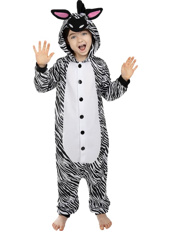 Onesie Zebra Kostyme til Barn 5-6 years