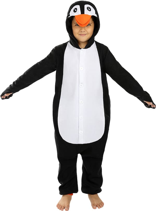 Kigurumi Pingvin Maskeraddräkt för barn 10-12 years
