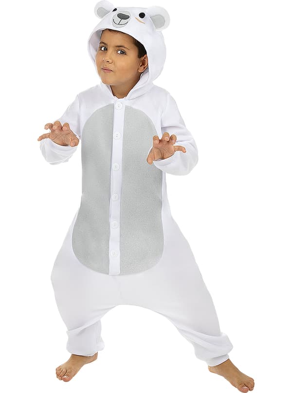 Kigurumi Isbjörn Maskeraddräkt för barn 3-4 years