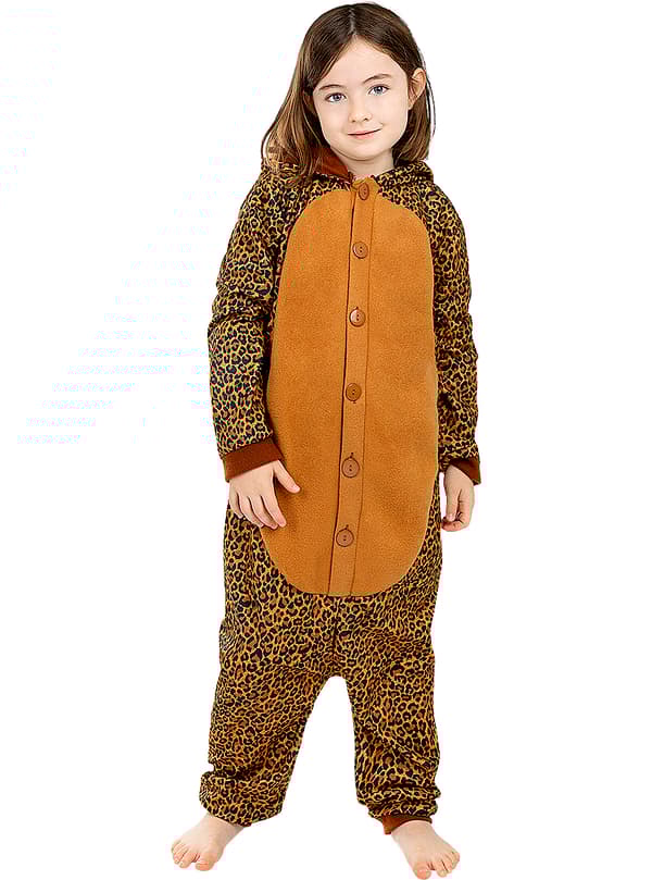 Kigurumi Leopard Maskeraddräkt för barn
