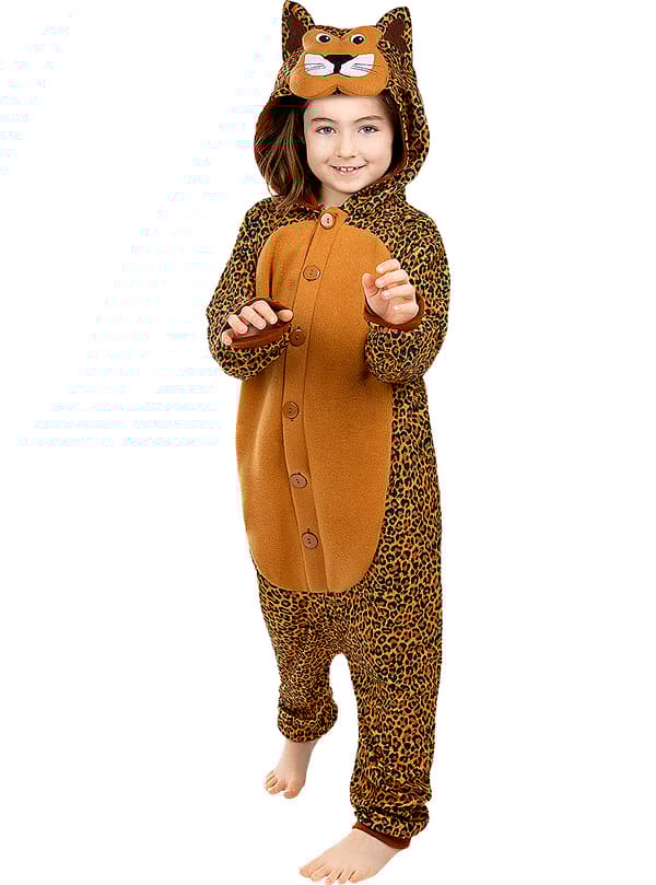 Kigurumi Leopard Maskeraddräkt för barn