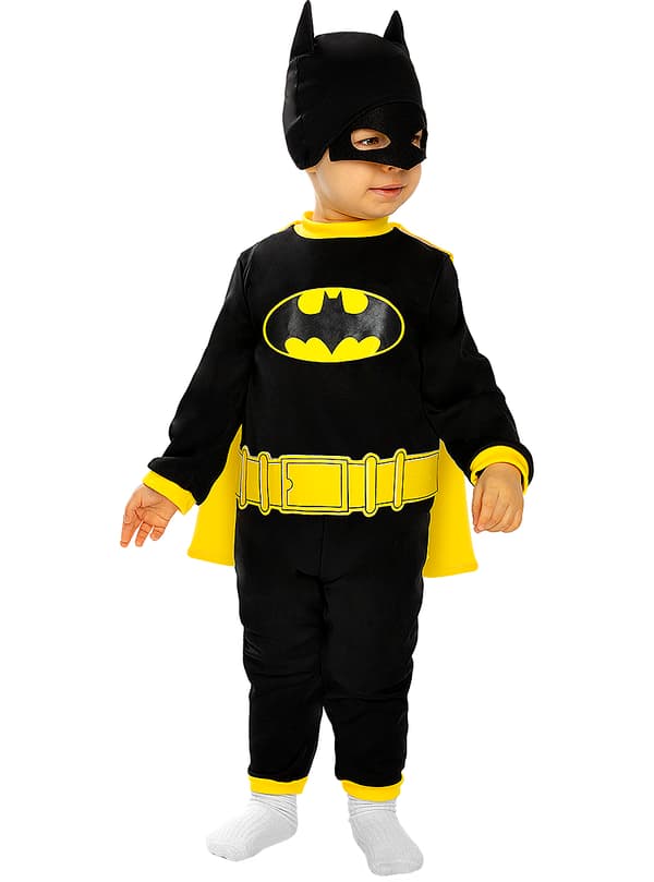 Funidelia | Batman Maskeraddräkt OFFICIELLA för bebis ▶ The Dark Knight, Superhjältar, DC Comics, Läderlappen - Flerfärgad