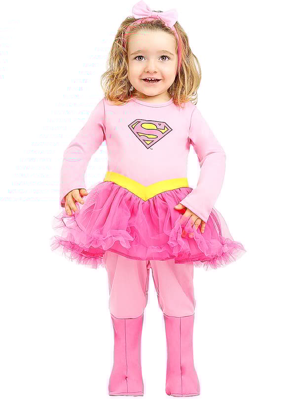 Funidelia | Supergirl Kostyme OFFISIELL til babyer ▶ Kara Zor-El, Superhelt, DC Comics - Flerfarget 0-6 months