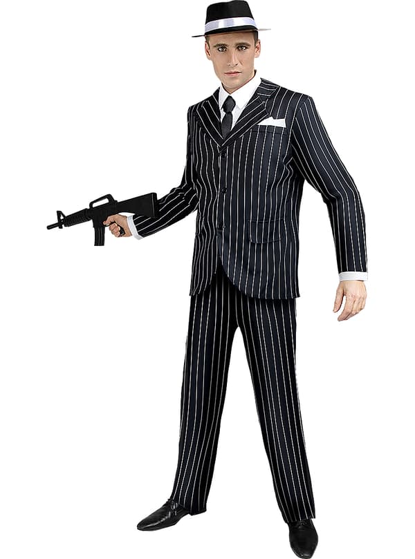 1920erne Gangster Kostume i Sort M