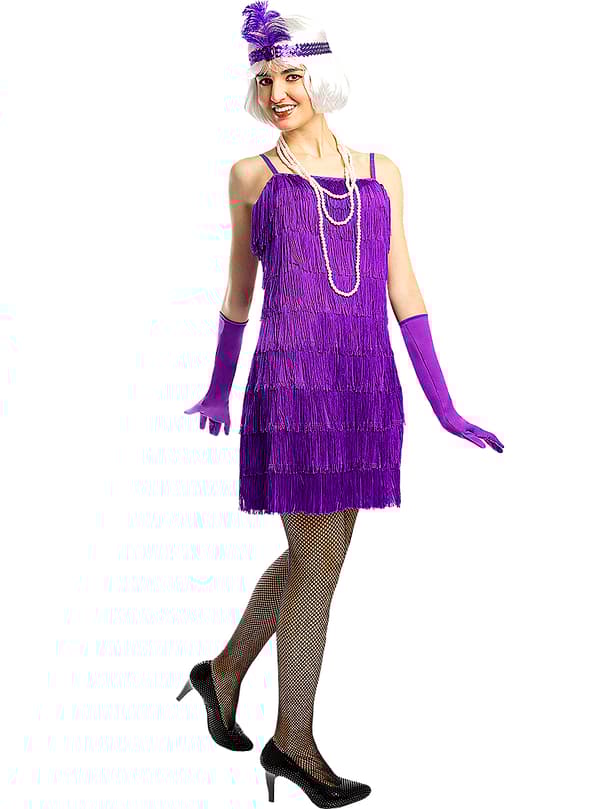1920-tallet Flapper Kostyme i Fiolett