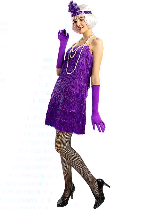 1920-tallet Flapper Kostyme i Fiolett