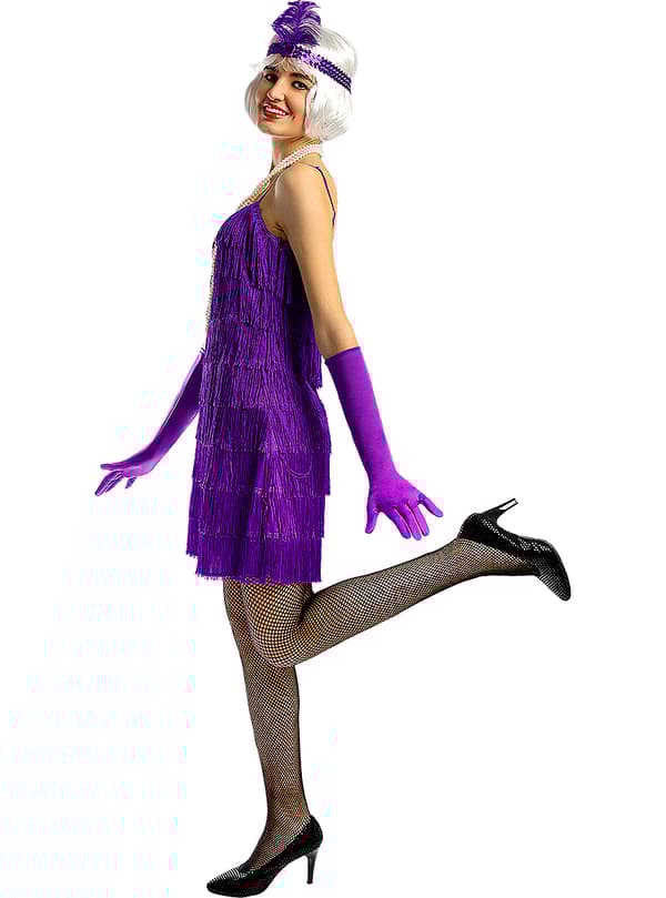 1920-tallet Flapper Kostyme i Fiolett