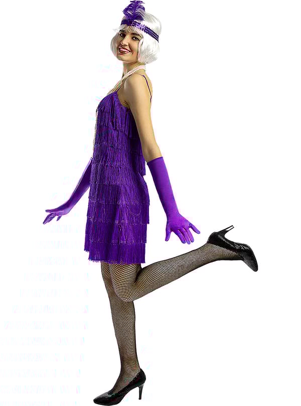 1920-tallet Flapper Kostyme i Fiolett XS
