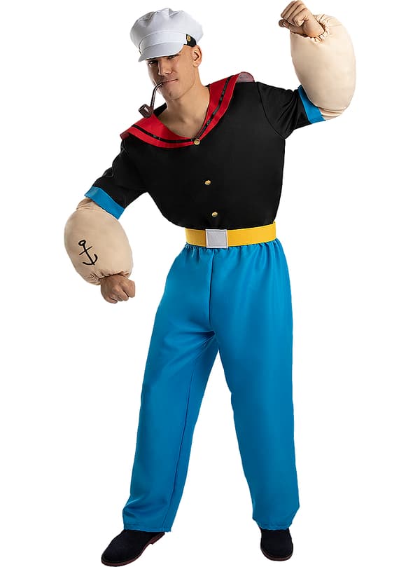 Funidelia | Popeye Kostyme OFFISIELL til mann ▶ Skipper'n, Tegneserie - Flerfarget