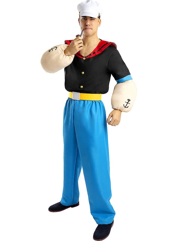 Funidelia | Popeye Kostyme OFFISIELL til mann ▶ Skipper'n, Tegneserie - Flerfarget