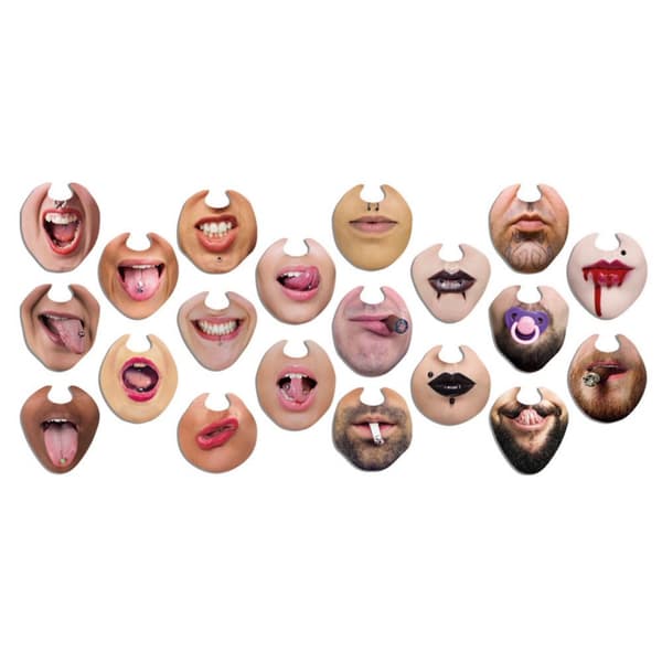 Mask-arade Chinless Wonders Hipster Party Mask (Pack of 10)
