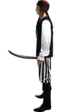 Pikkukuva 4 / 11: Funidelia | Raidallinen Merirosvopuku - Mustavalkokokoelma miehille ▶ Corsair-Merirosvot, Buccaneerimerirosvot - Monivärinen