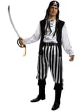 Pikkukuva 1 / 11: Funidelia | Raidallinen Merirosvopuku - Mustavalkokokoelma miehille ▶ Corsair-Merirosvot, Buccaneerimerirosvot - Monivärinen