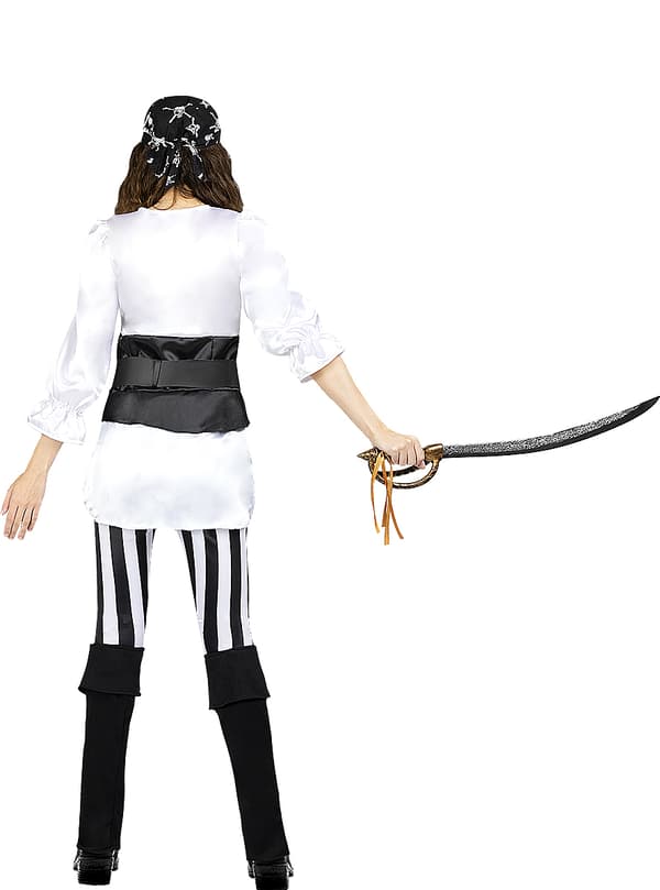 Funidelia | Randig Pirat Maskeraddräkt - Kollektion Svart och Vitt för dam ▶ Korsriddare, Sjörövare - Flerfärgad