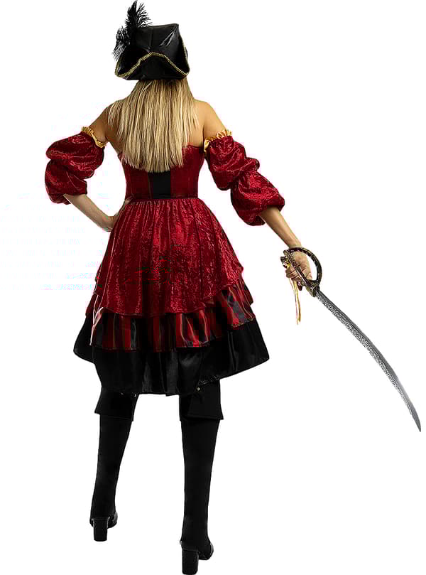 Funidelia | Elegant Corsair Pirat Kostyme til dame ▶ Sjørøver, Buccaneer - Flerfarget