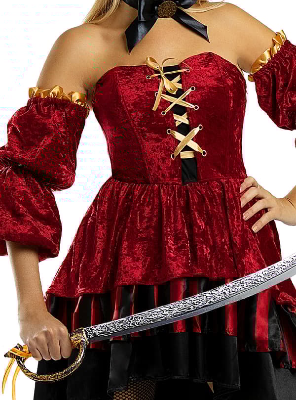 Funidelia | Elegant Corsair Pirat Kostyme til dame ▶ Sjørøver, Buccaneer - Flerfarget