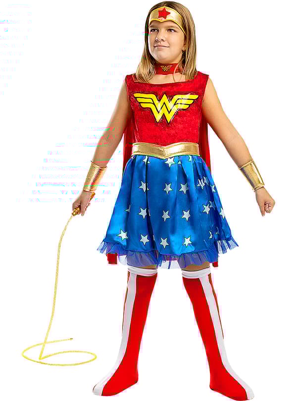 Funidelia | Wonder Woman kostume OFFICIELLE til piger ▶ Superhelte, DC Comics, Justice League - Multifarvet