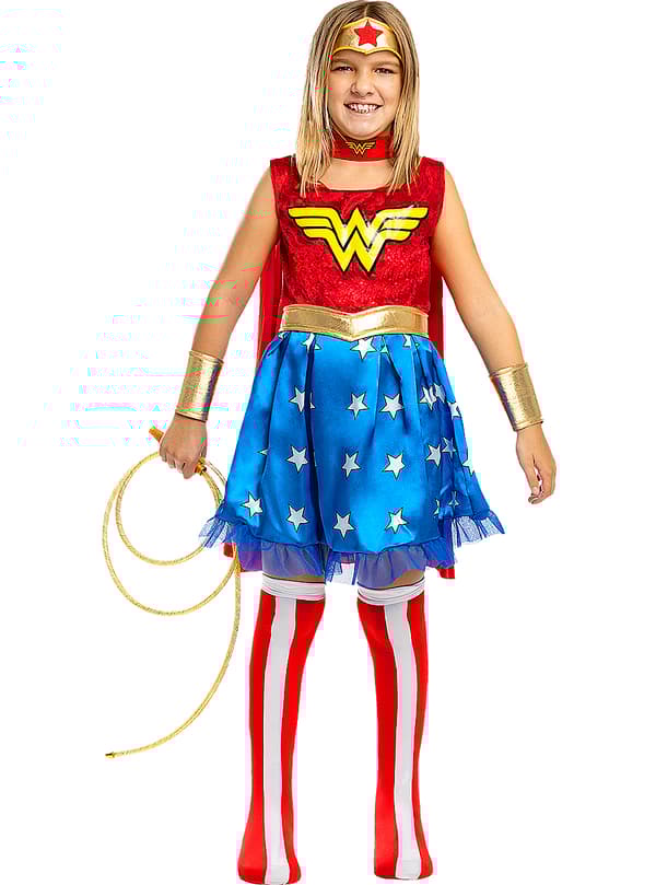 Funidelia | Wonder Woman kostume OFFICIELLE til piger ▶ Superhelte, DC Comics, Justice League - Multifarvet