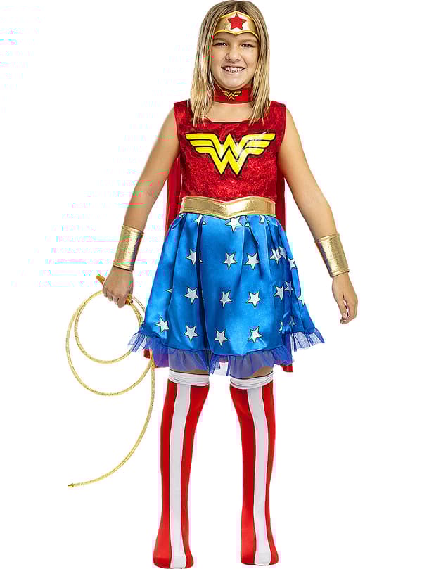 Funidelia | Wonder Woman kostume OFFICIELLE til piger ▶ Superhelte, DC Comics, Justice League - Multifarvet