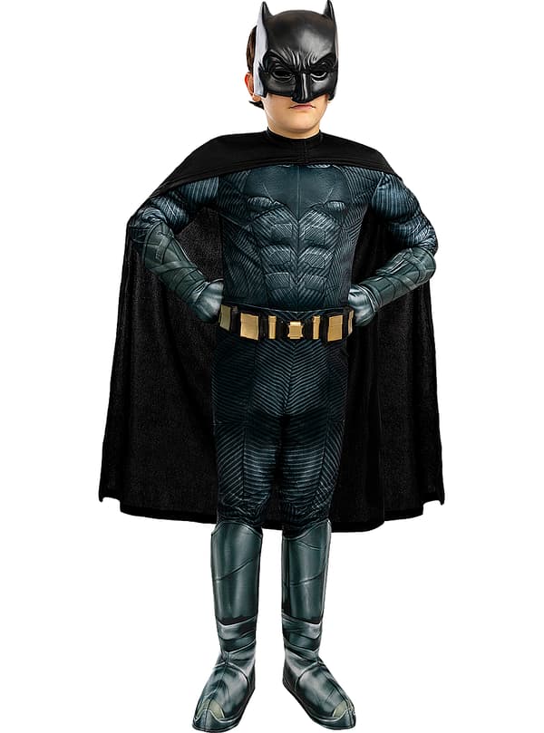 Funidelia | Deluxe Batman Kostume - Justice League OFFICIELLE til drenge ▶ The Dark Knight, Superhelte, DC Comics, Flagermusmand - Multifarvet
