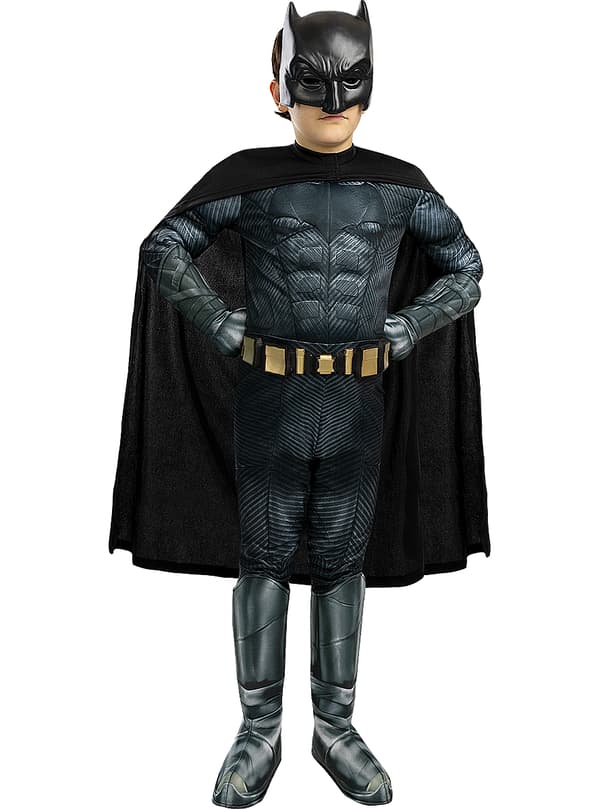 Funidelia | Deluxe Batman Kostume - Justice League OFFICIELLE til drenge ▶ The Dark Knight, Superhelte, DC Comics, Flagermusmand - Multifarvet