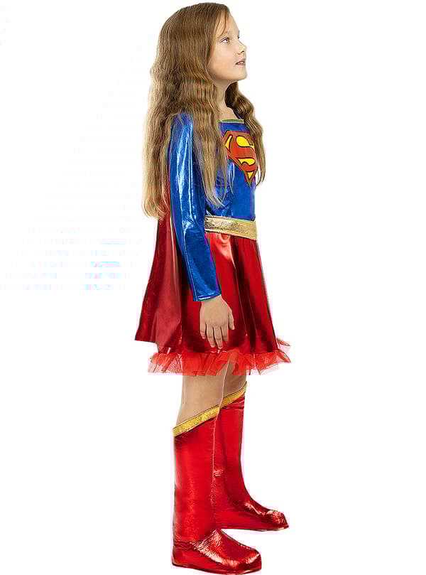Funidelia | Deluxe Supergirl Kostume OFFICIELLE til piger ▶ Kara Zor-El, Superhelte, DC Comics - Multifarvet