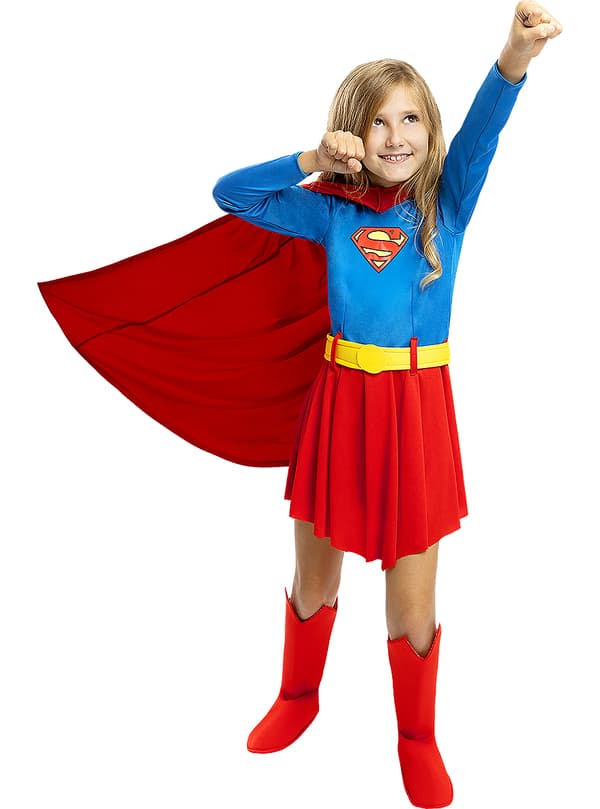 Funidelia | Supergirl Kostyme OFFISIELL til jenter ▶ Kara Zor-El, Superhelt, DC Comics - Flerfarget