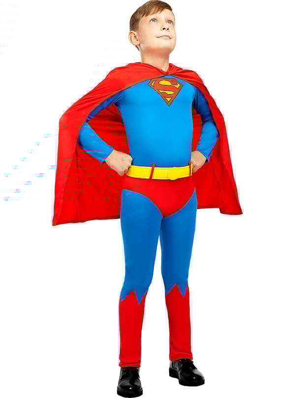 Funidelia | Klassisk Superman Kostyme OFFISIELL til gutter ▶ Man of Steel, Superhelt, DC Comics, Justice League - Flerfarget