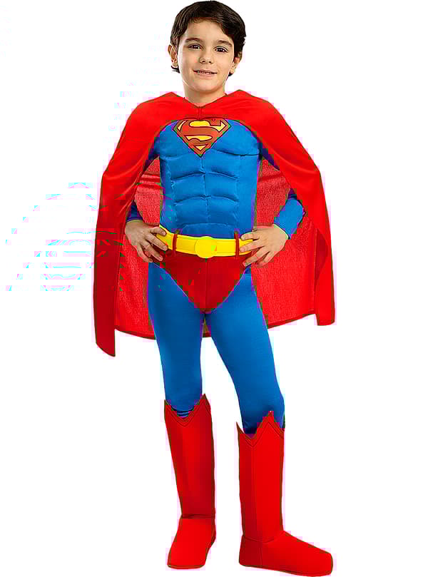 Funidelia | Deluxe Teräsmies Asu VIRALLINEN pojille ▶ Man of Steel, Supersankarit, DC Comics, Justice League - Monivärinen