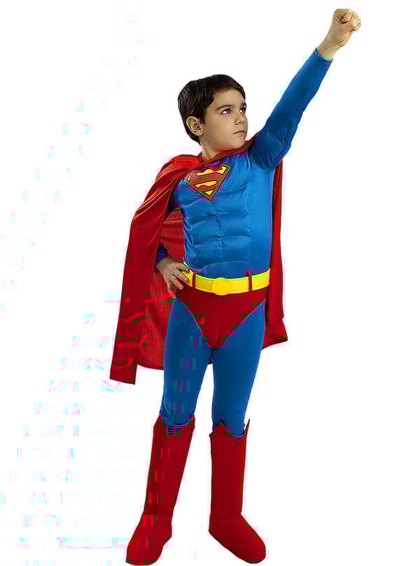 Funidelia | Deluxe Teräsmies Asu VIRALLINEN pojille ▶ Man of Steel, Supersankarit, DC Comics, Justice League - Monivärinen 10-12 years