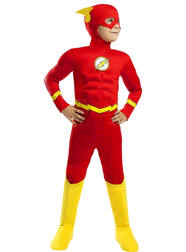 Funidelia | Deluxe Flash Maskeraddräkt OFFICIELLA för pokje ▶ Superhjältar, DC Comics, Justice League - Flerfärgad 7-9 years
